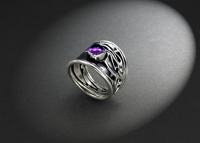 Joyeria de plata, piedra 